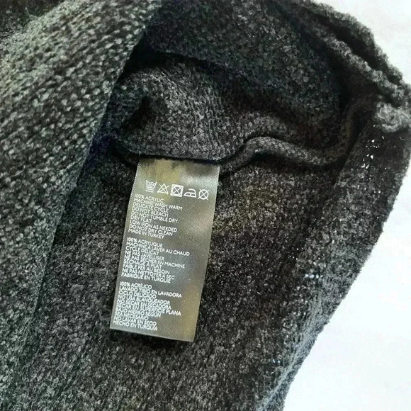 Urban Outfitters Womens Wrap Sweater Small Black Chenille Crop Top - Picture 4 of 5